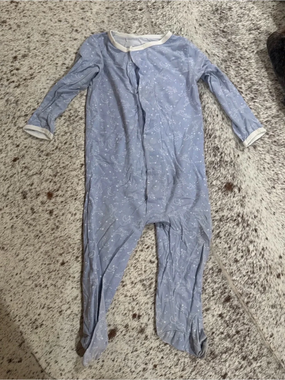 Magnetic Me Light Blue Cloud & Moon Footed One-Piece